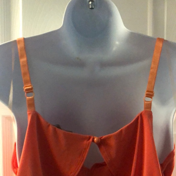 Fashion to Figure Orange Tiered Midi Sundress with Spaghetti Straps - Picture 8 of 9